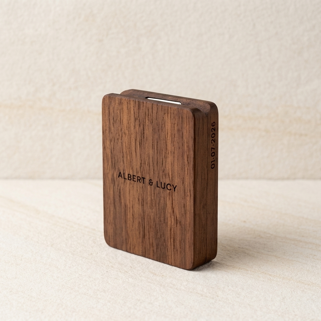 Walnut Rectangle Ring Box