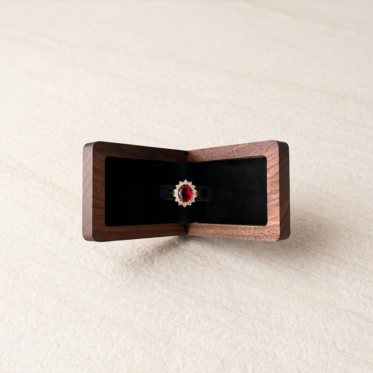 Walnut Rectangle Ring Box