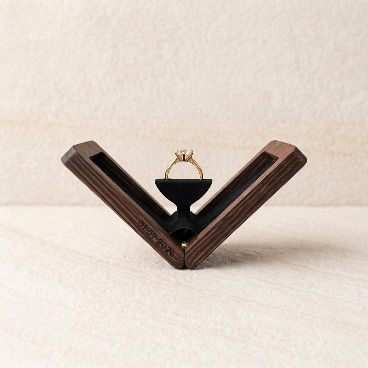 Wenge Rectangle Ring Box