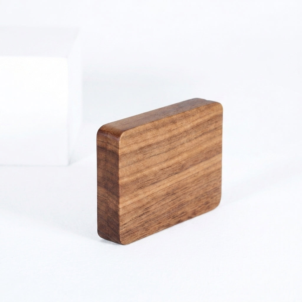 Walnut Rectangle Ring Box Grey