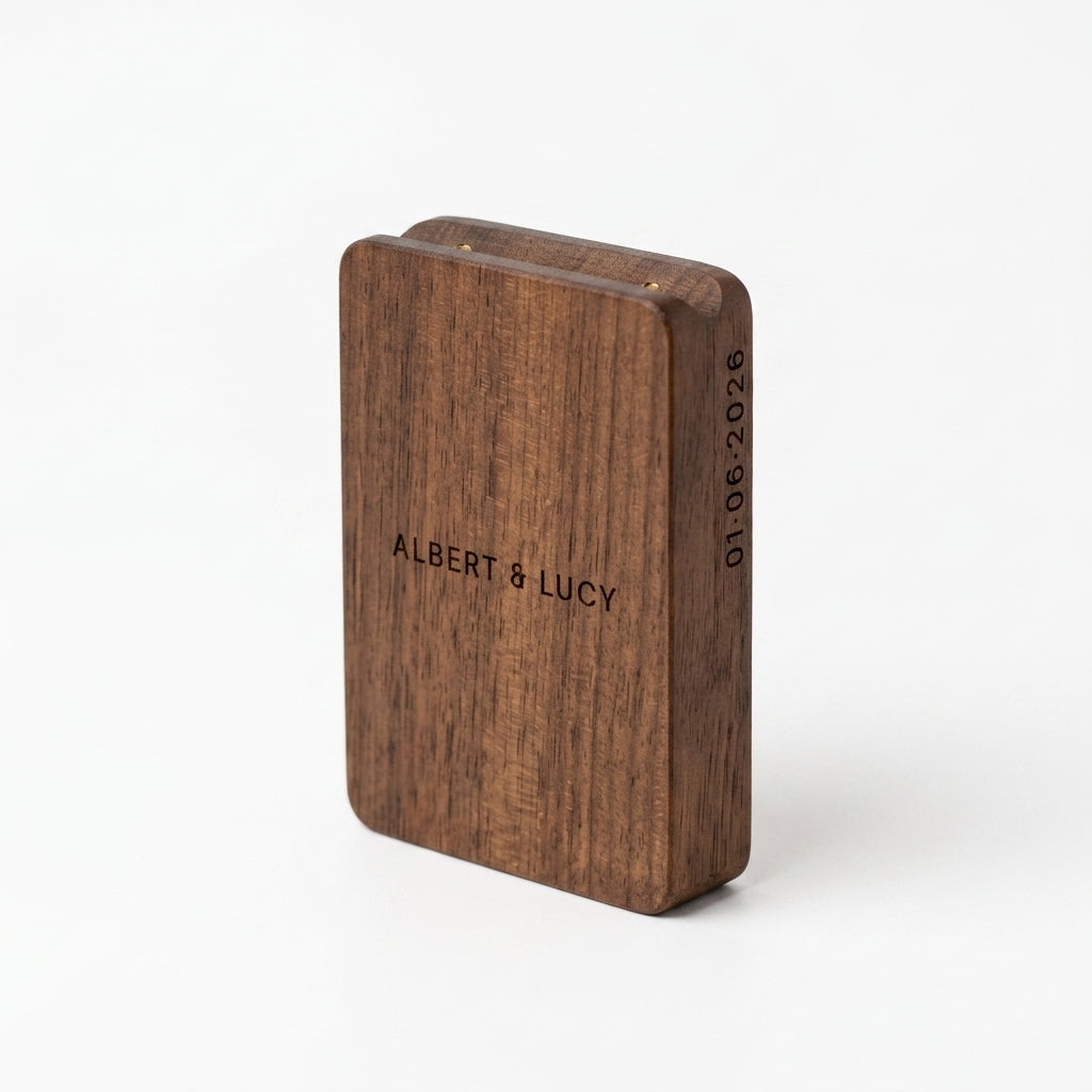 Walnut Rectangle Ring Box