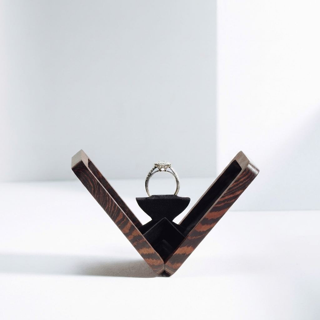 Wenge Rectangle Ring Box