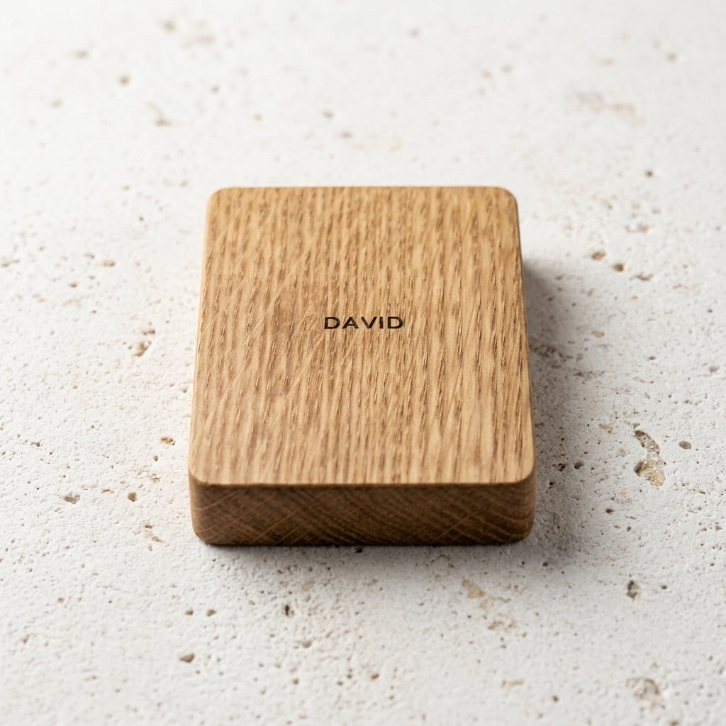 Oak Single Band Ring Box