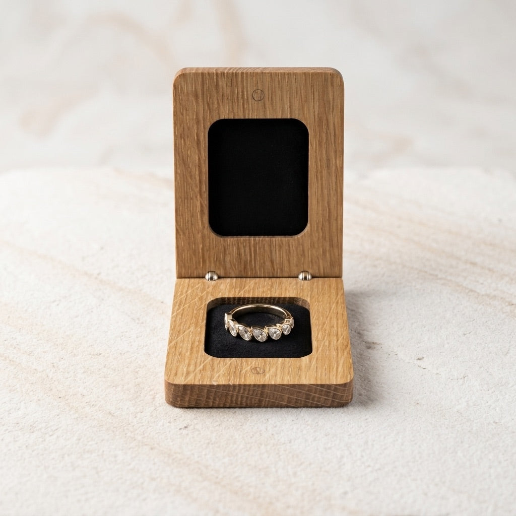 Oak Single Band Ring Box