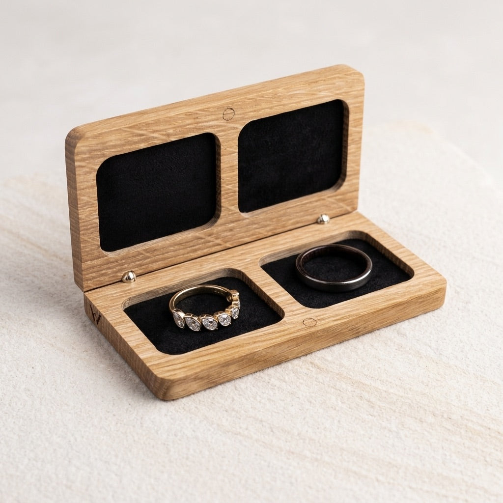 Oak Wedding Ring Box