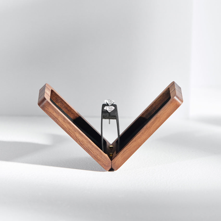 Walnut Stud Earring Box