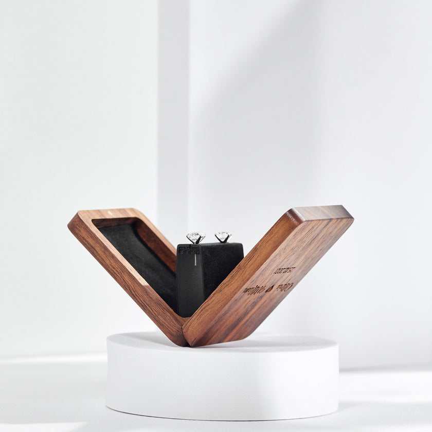 Handmade Earring Box - Walnut - Woodsbury