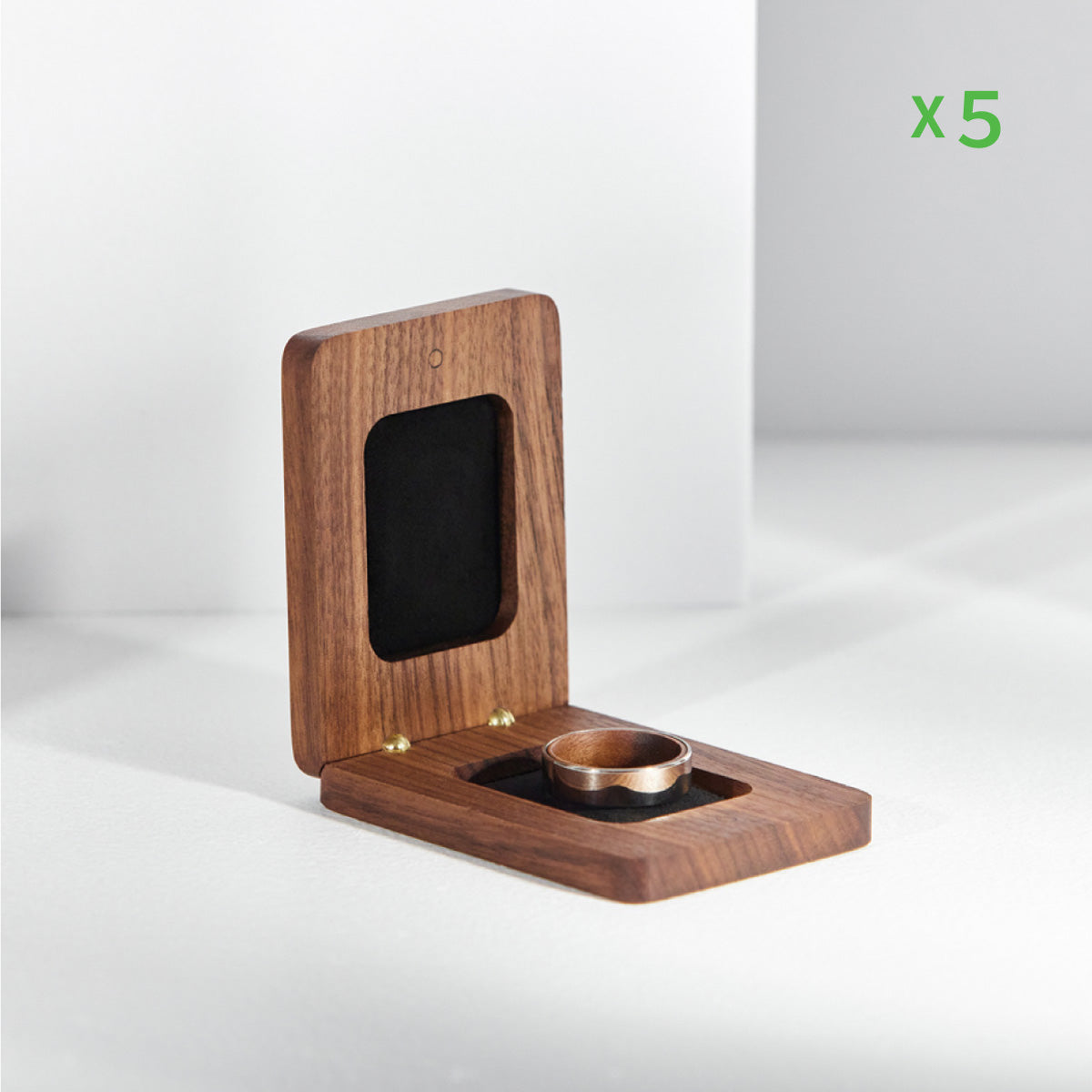 Wholesale Walnut Single Band Ring Box