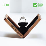 belladora-ring-boxes Wholesale Walnut Engagement Box Wholesale