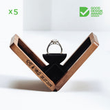 belladora-ring-boxes Wholesale Walnut Engagement Box Wholesale