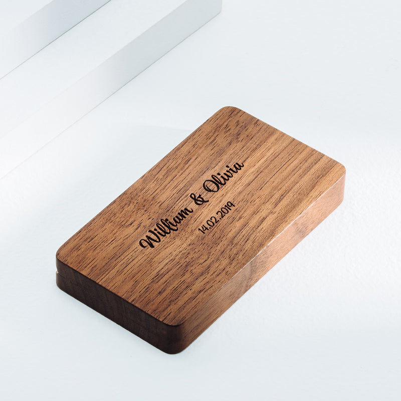 belladora-ring-boxes Walnut Wedding Ring Box Wedding