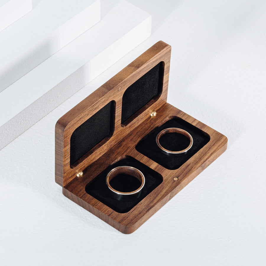 belladora-ring-boxes Walnut Wedding Ring Box Wedding